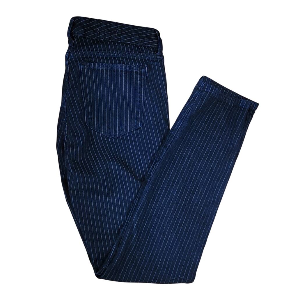 Gap 1969 Always Skinny Jeans Size 27 Dark Wash Stripe Mid Rise Denim Classic